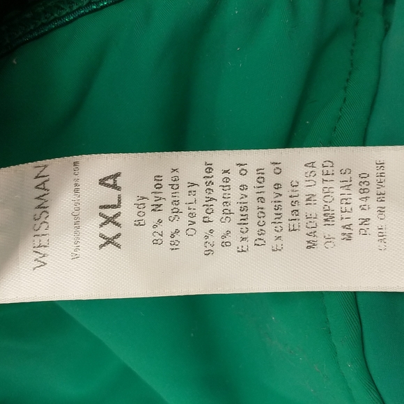 Sexy Emerald Green Sequin Mini Dress Dance Costume XXL Sparkley Bright USA Made - Picture 7 of 12